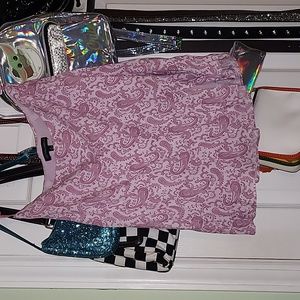 Pink paisley midi skirt